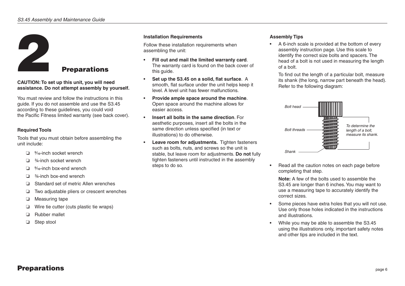 Precor S3.45 User Manual | Page 6 / 54