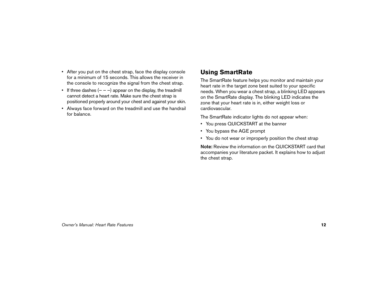 Using smartrate | Precor Low Impact 9.31 User Manual | Page 14 / 60