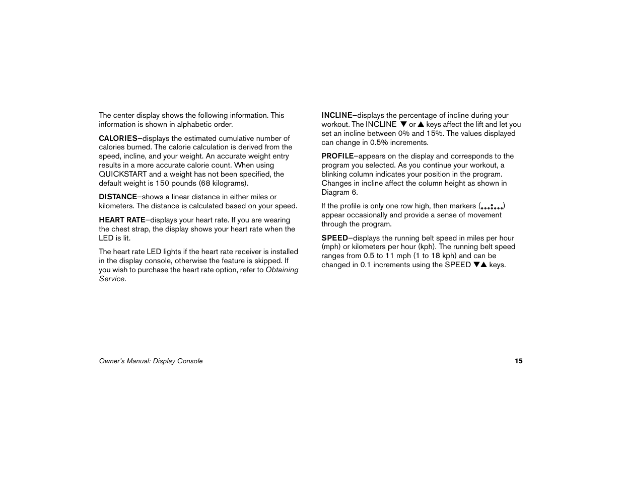 Precor Low Impact 9.31 User Manual | Page 17 / 60