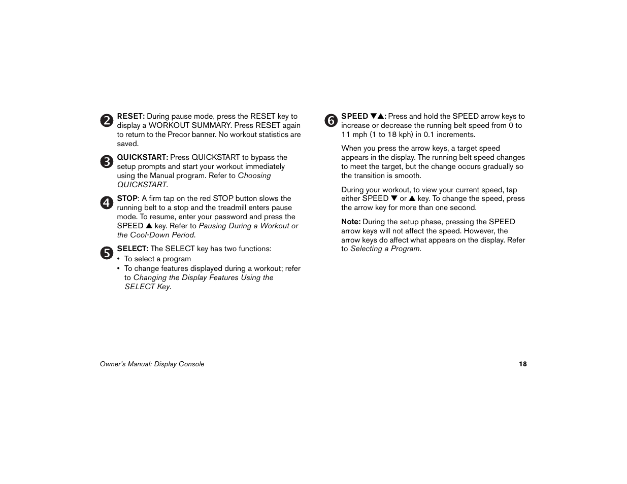 Precor Low Impact 9.31 User Manual | Page 20 / 60