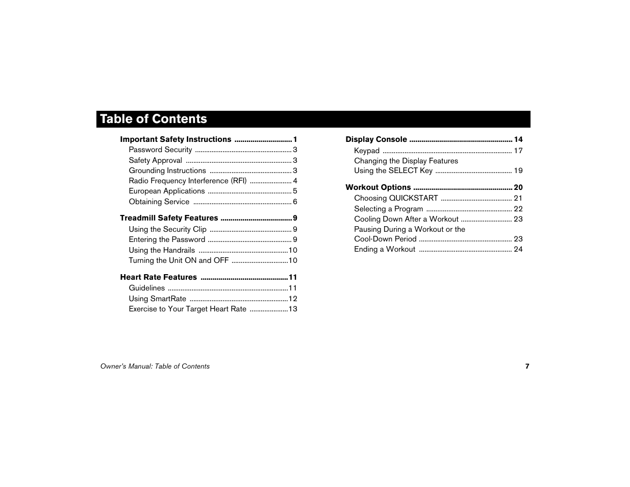 Precor Low Impact 9.31 User Manual | Page 9 / 60