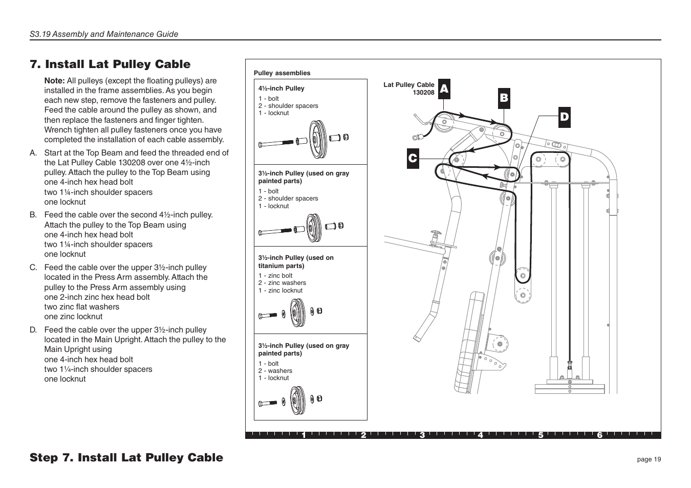 Ab c d | Precor Strength-Training Fitness Equiptment S3-19 User Manual | Page 19 / 40