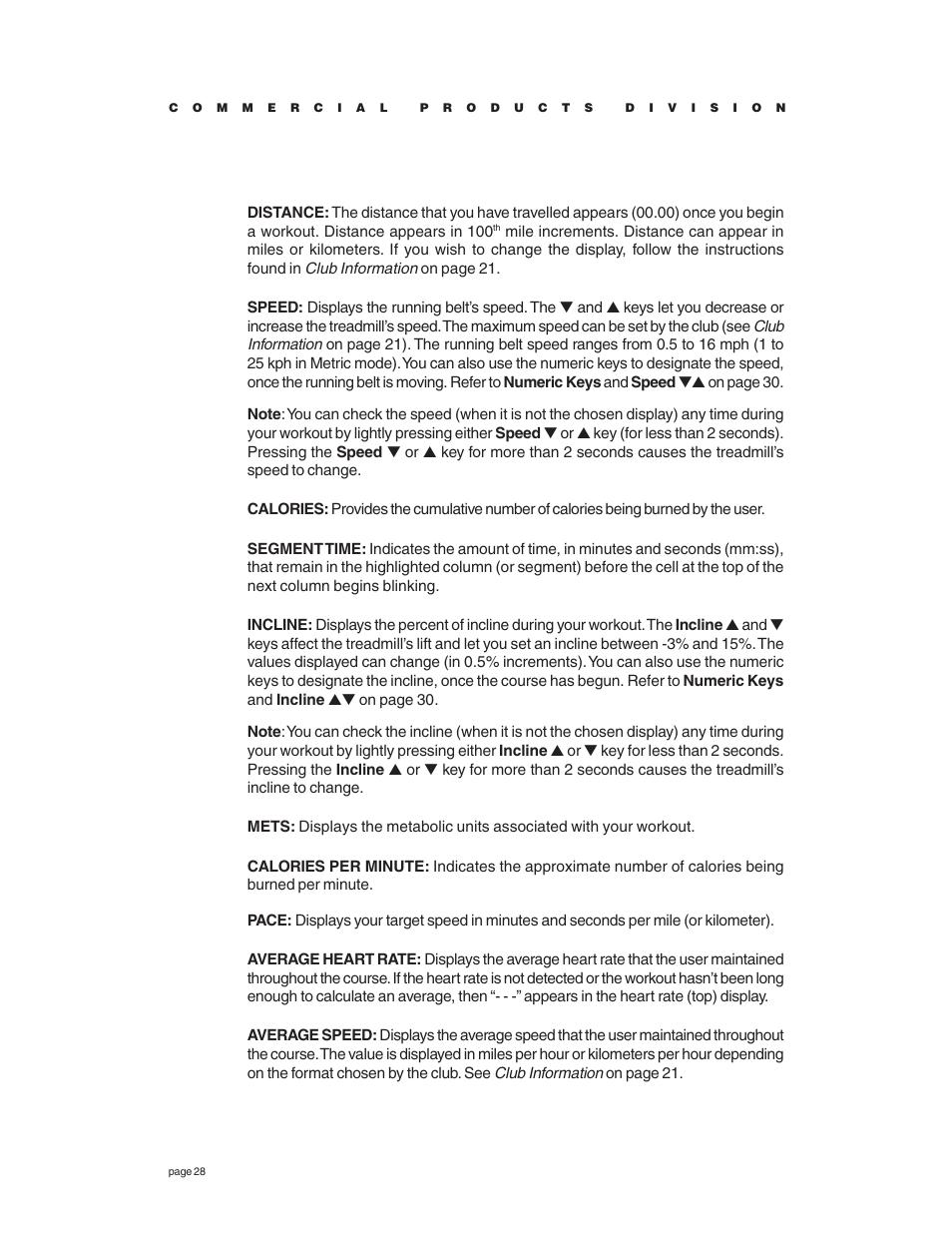 Precor C966 User Manual | Page 28 / 56