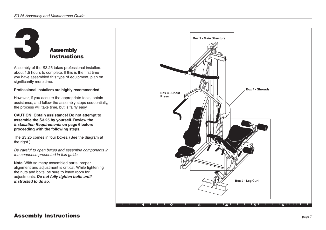 Assembly instructions | Precor Strength-Training S3.25 User Manual | Page 7 / 44