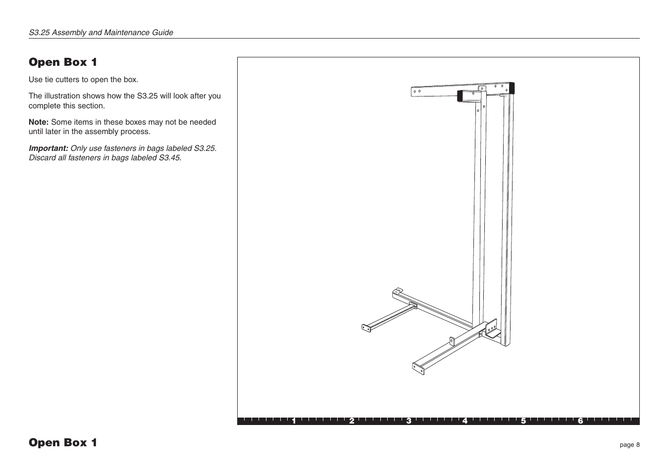 Open box 1 | Precor Strength-Training S3.25 User Manual | Page 8 / 44