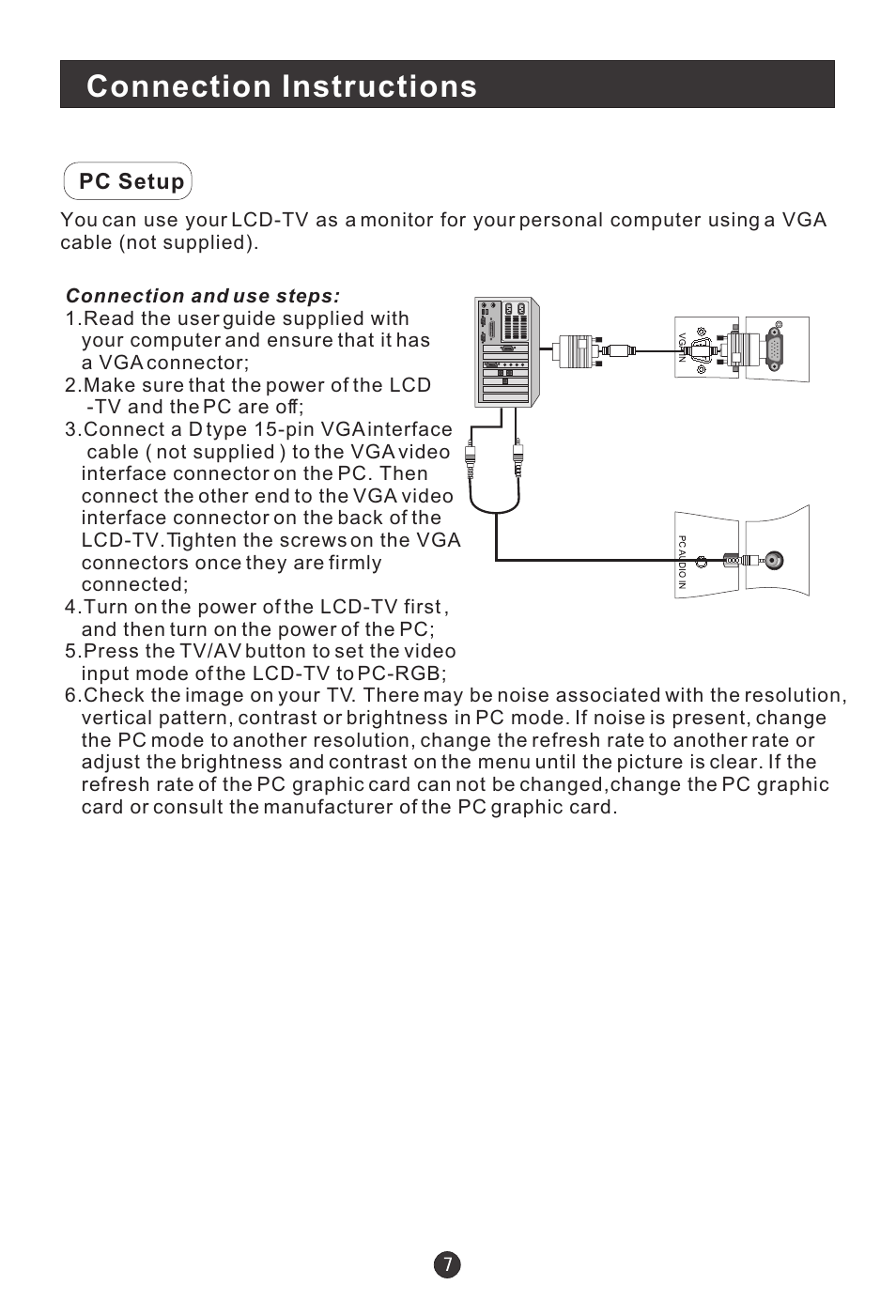 Connection instructions | Prima Donna Designs LV-1510P User Manual | Page 11 / 38