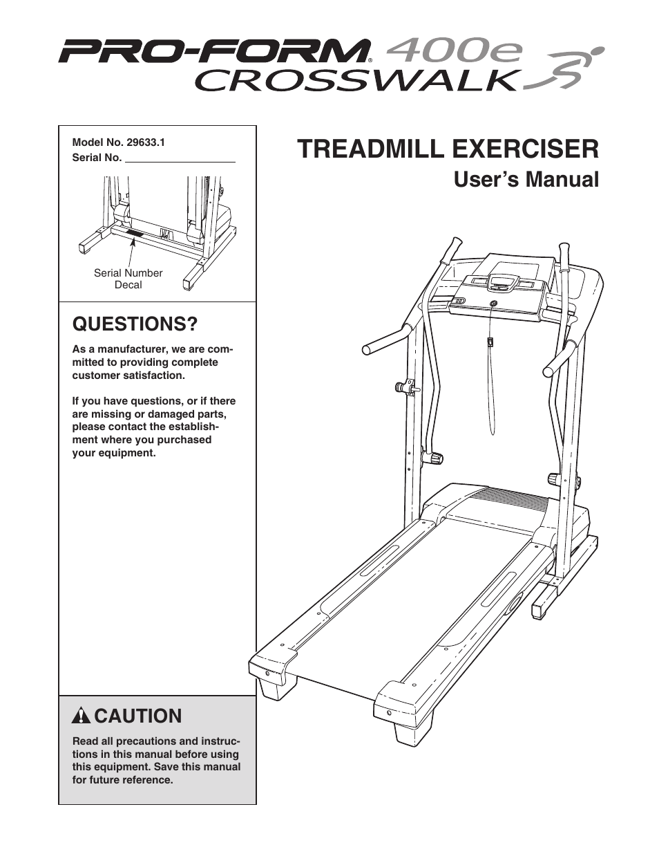 ProForm 29633.1 User Manual | 24 pages