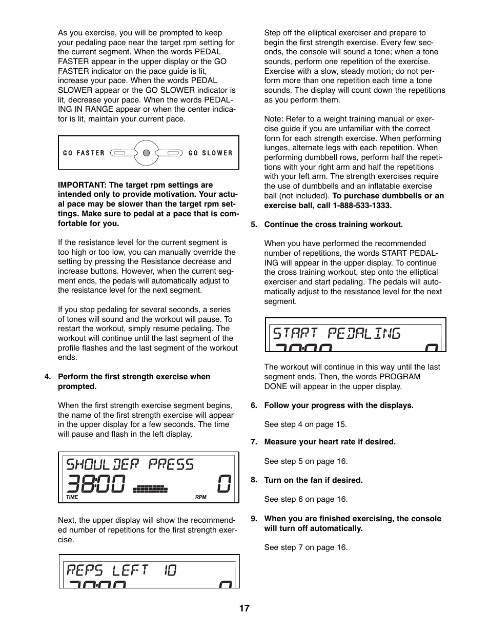 ProForm 831.23744.1 User Manual | Page 17 / 28