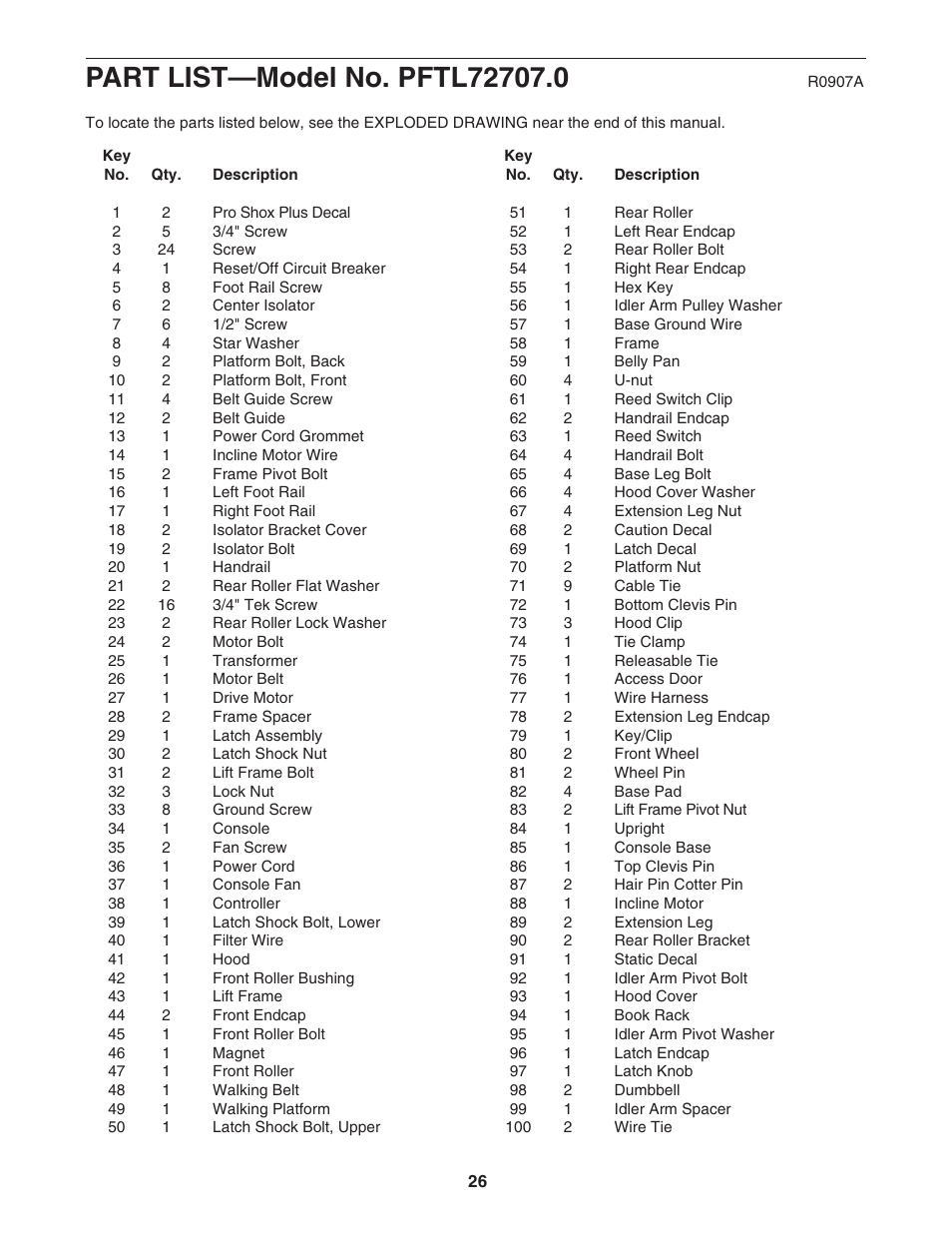 ProForm 775 CT PFTL72707.0 User Manual | Page 26 / 32