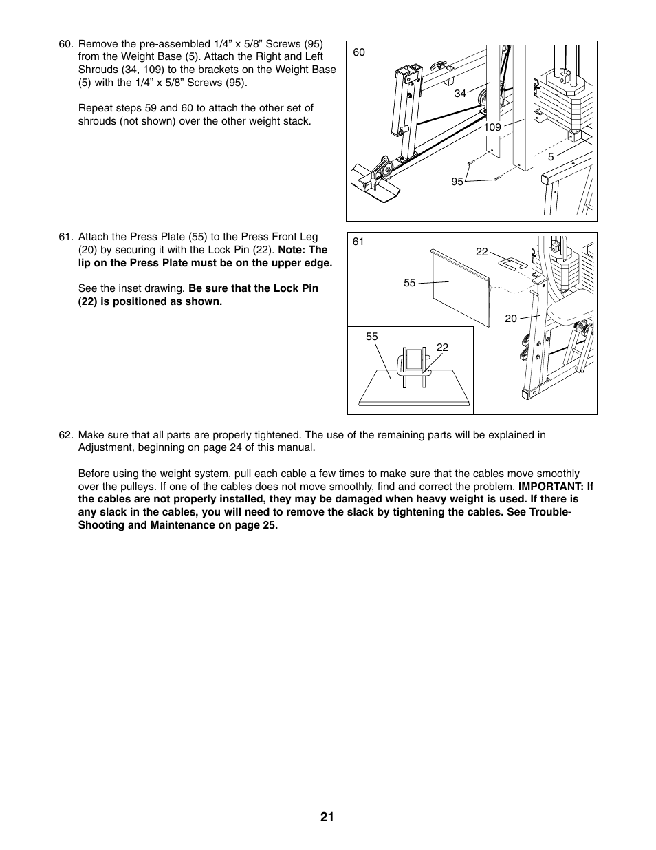 ProForm PFSY74490 User Manual | Page 21 / 33