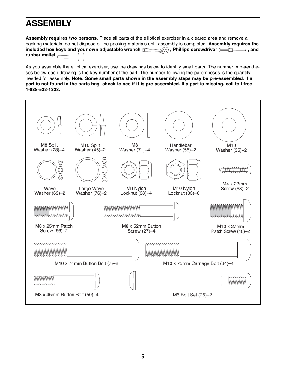 Assembly | ProForm 831.28622.0 User Manual | Page 5 / 16