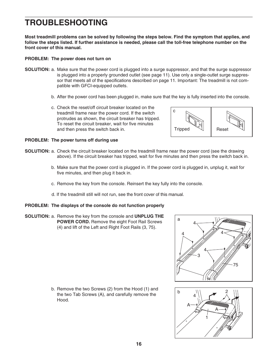 Troubleshooting | ProForm 495Pi PFTL33105.0 User Manual | Page 16 / 22