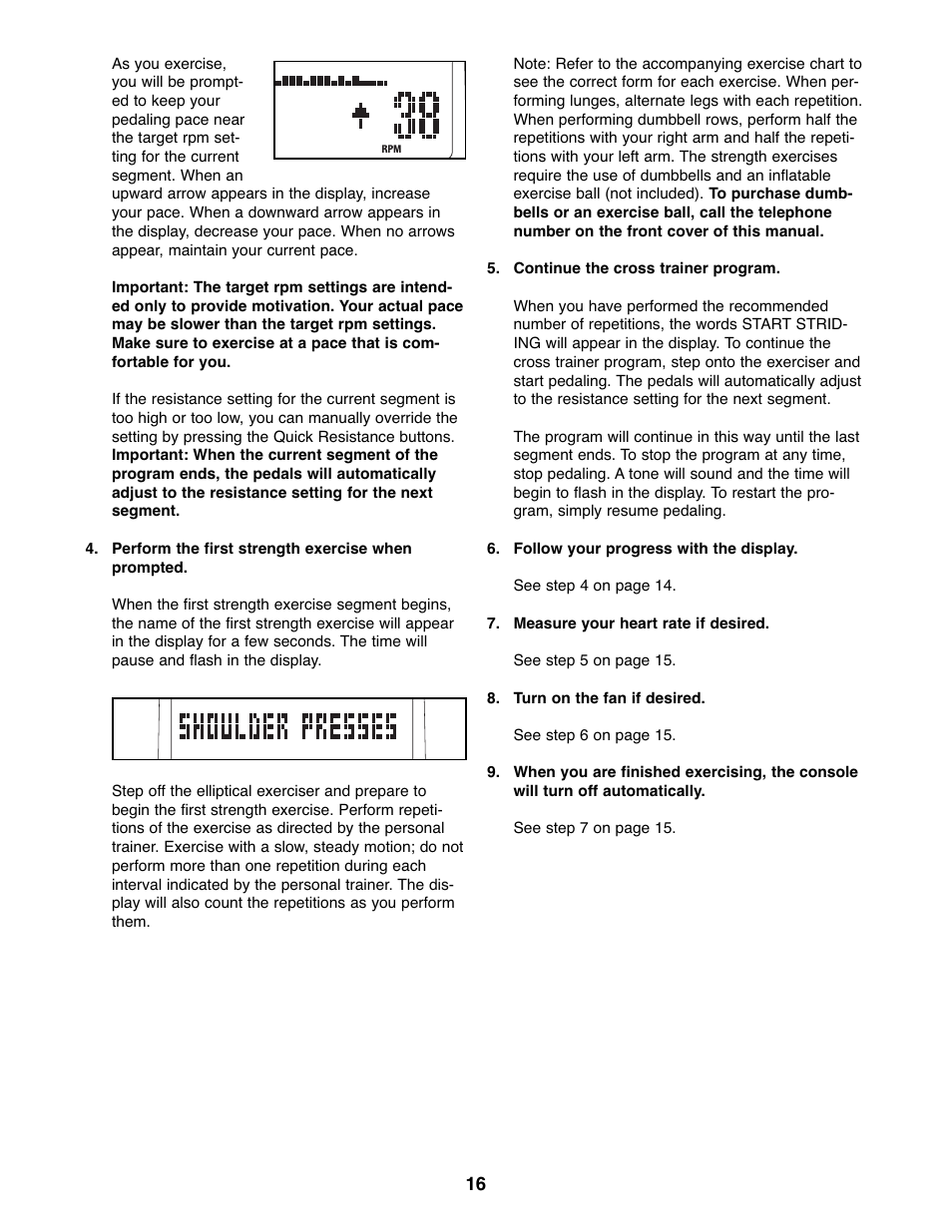 ProForm PFEL7806.1 User Manual | Page 16 / 28