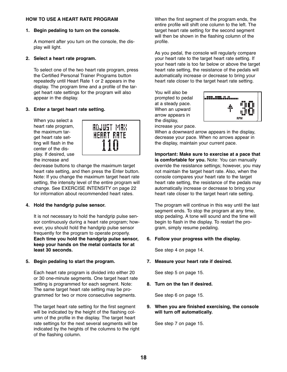 ProForm PFEL7806.1 User Manual | Page 18 / 28