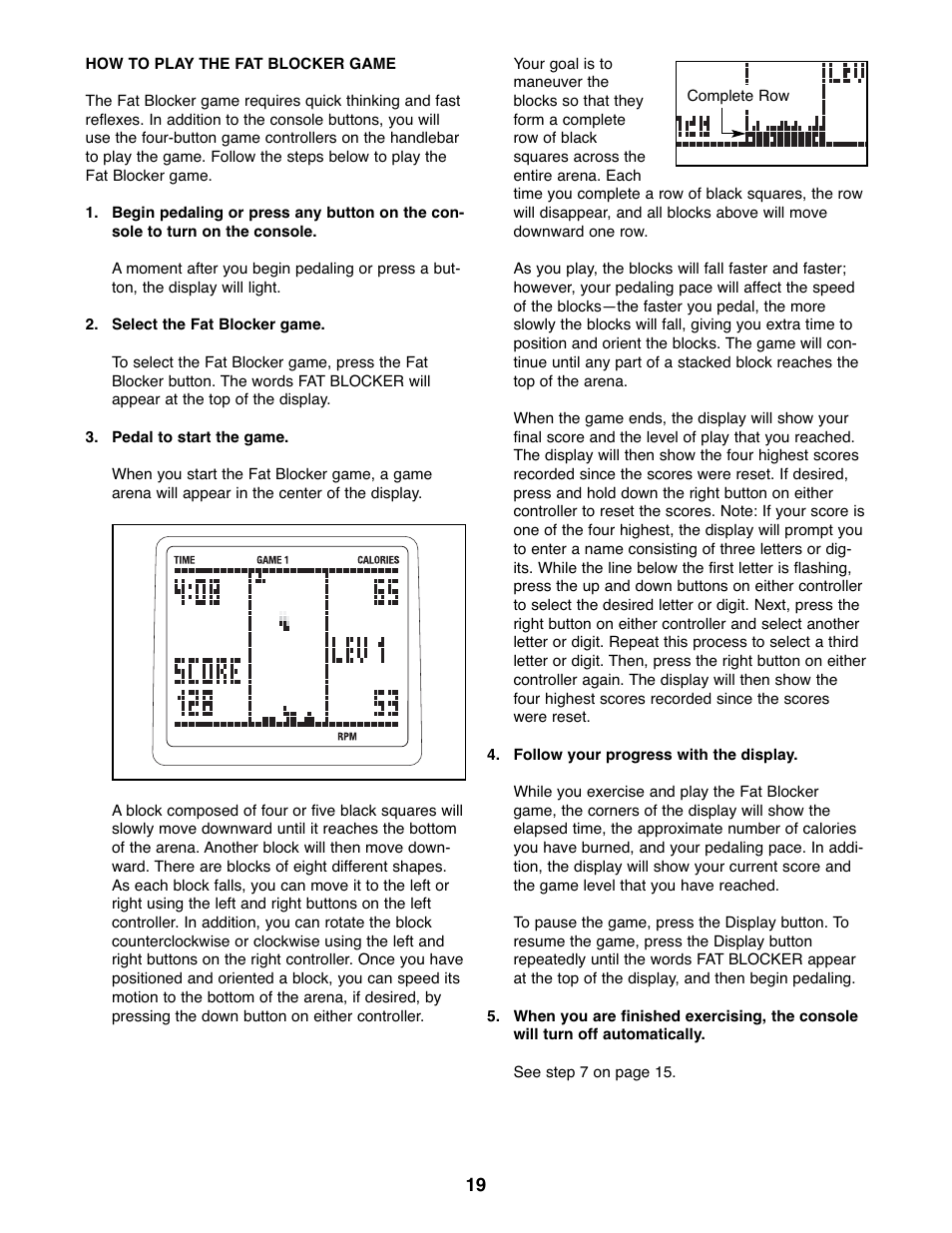 ProForm PFEL7806.1 User Manual | Page 19 / 28