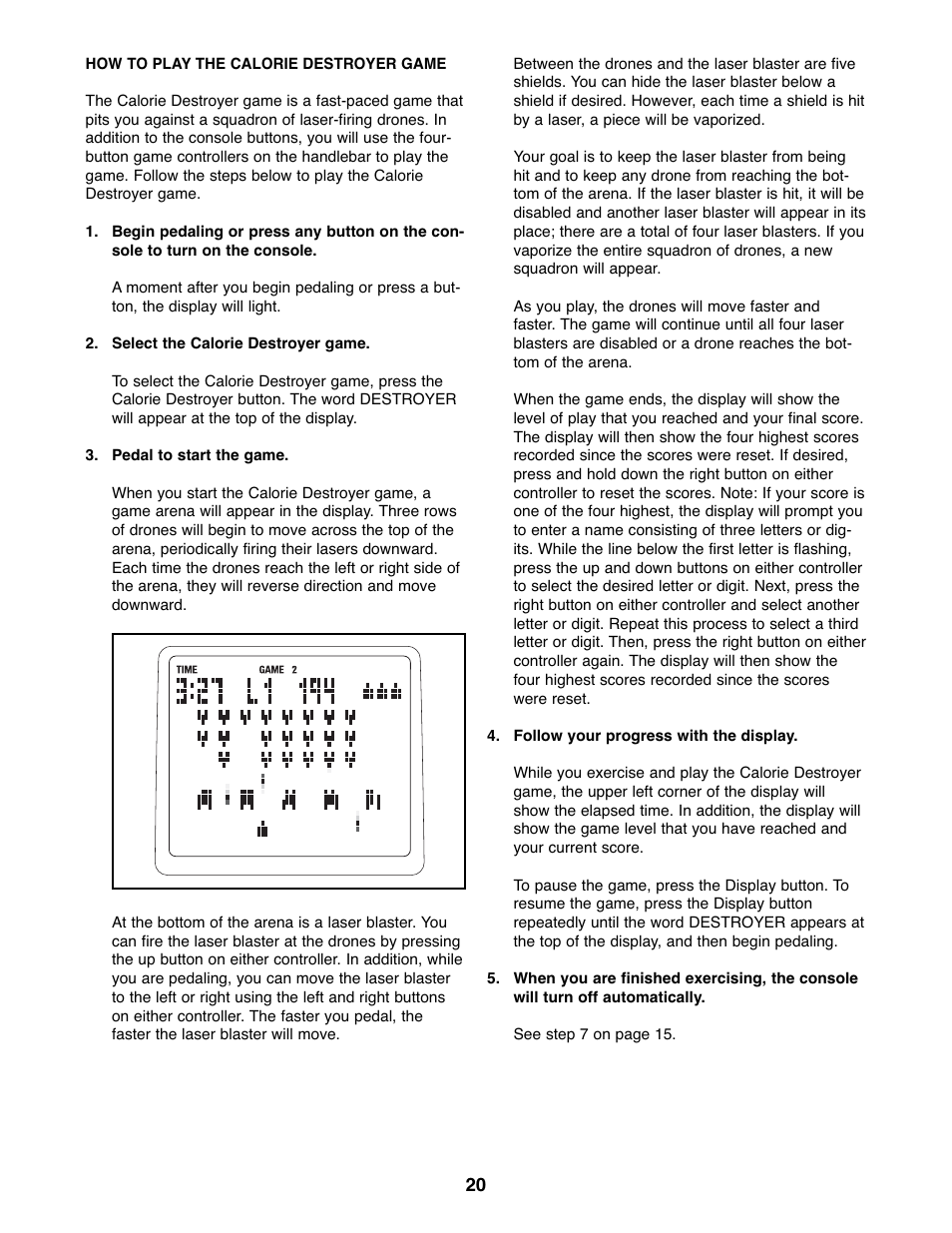 ProForm PFEL7806.1 User Manual | Page 20 / 28