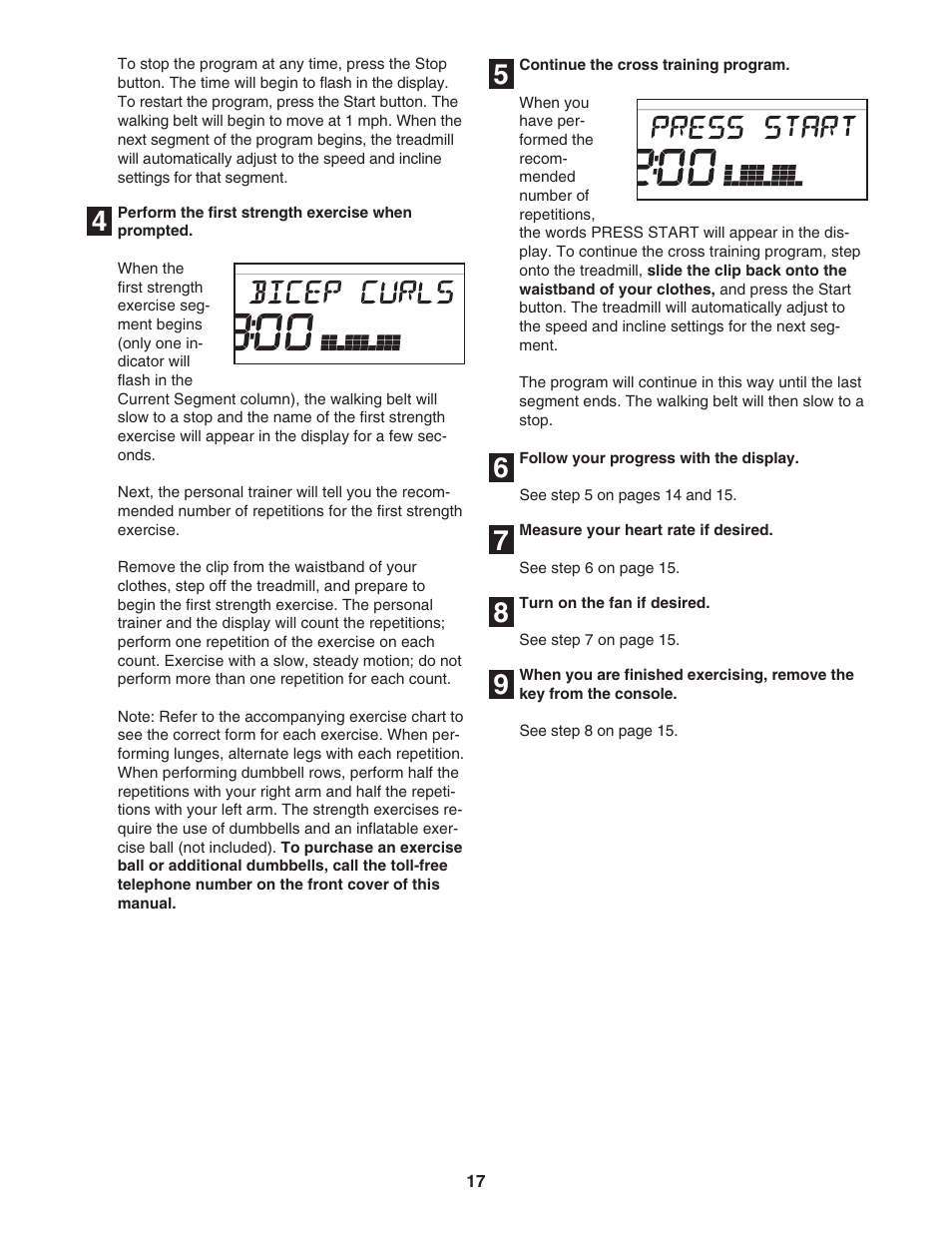 ProForm CrossTrainer PFTL54706.0 User Manual | Page 17 / 32