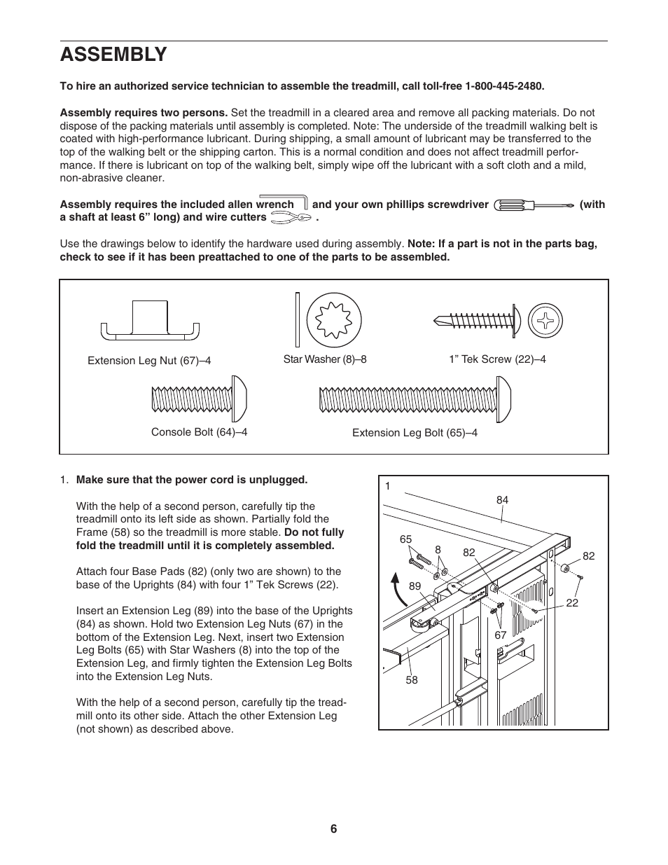 Assembly | ProForm 750 PFTL73105.2 User Manual | Page 6 / 30