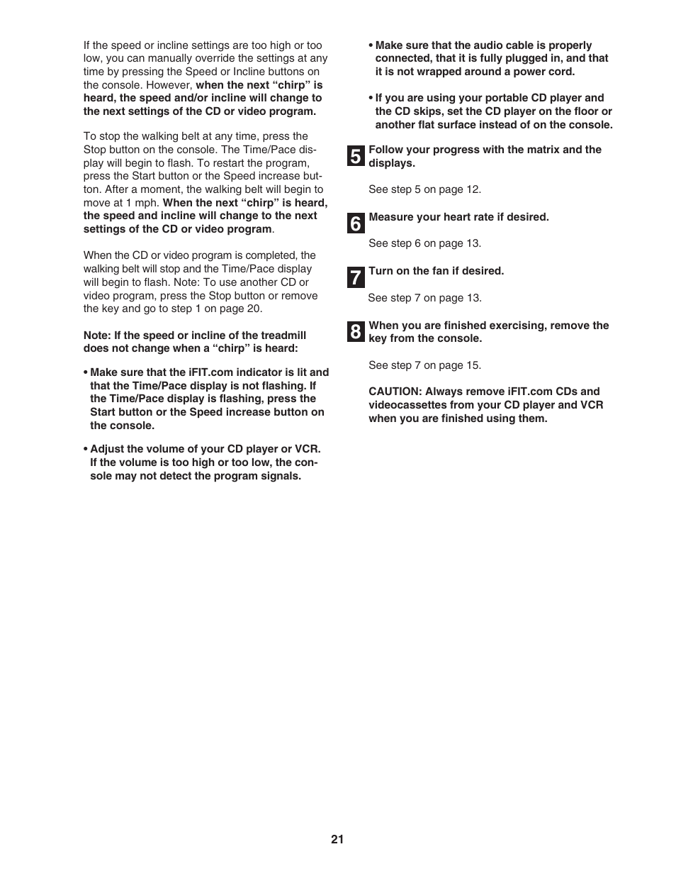 ProForm 530 PFTL51233 User Manual | Page 21 / 34
