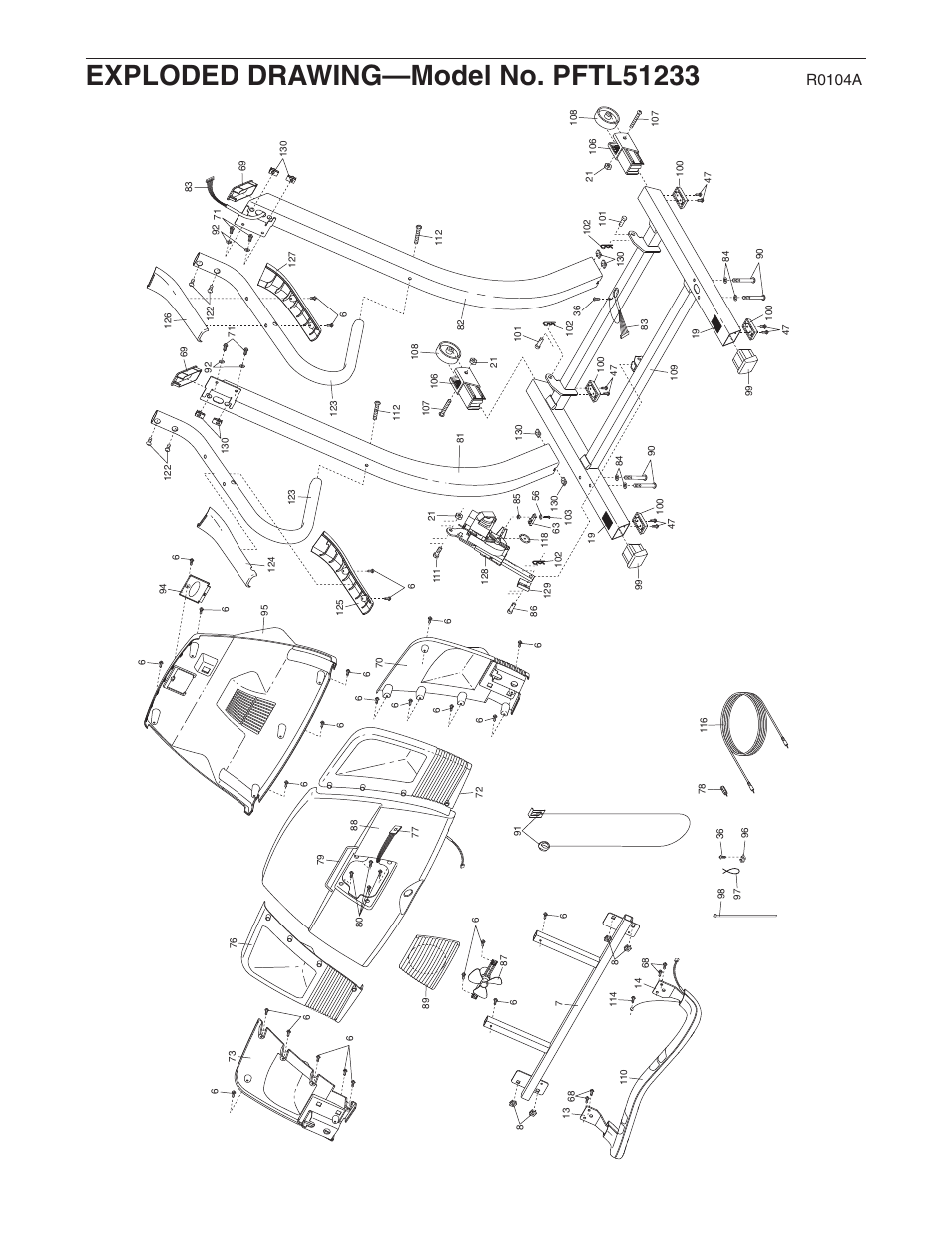 R0104a | ProForm 530 PFTL51233 User Manual | Page 33 / 34