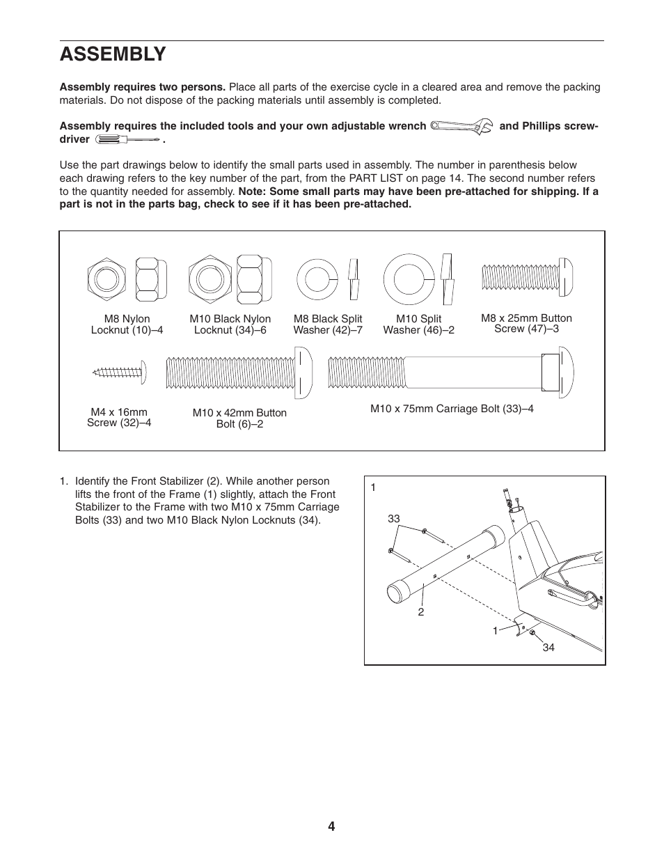 Assembly | ProForm GT 30 User Manual | Page 4 / 16