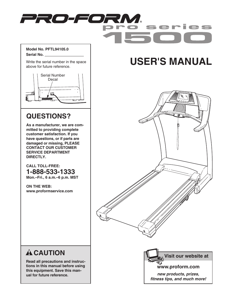 ProForm PFTL94105.0 User Manual | 30 pages