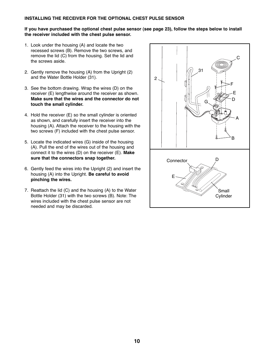 ProForm Interactive Ergometer PFEVEX62832 User Manual | Page 10 / 32