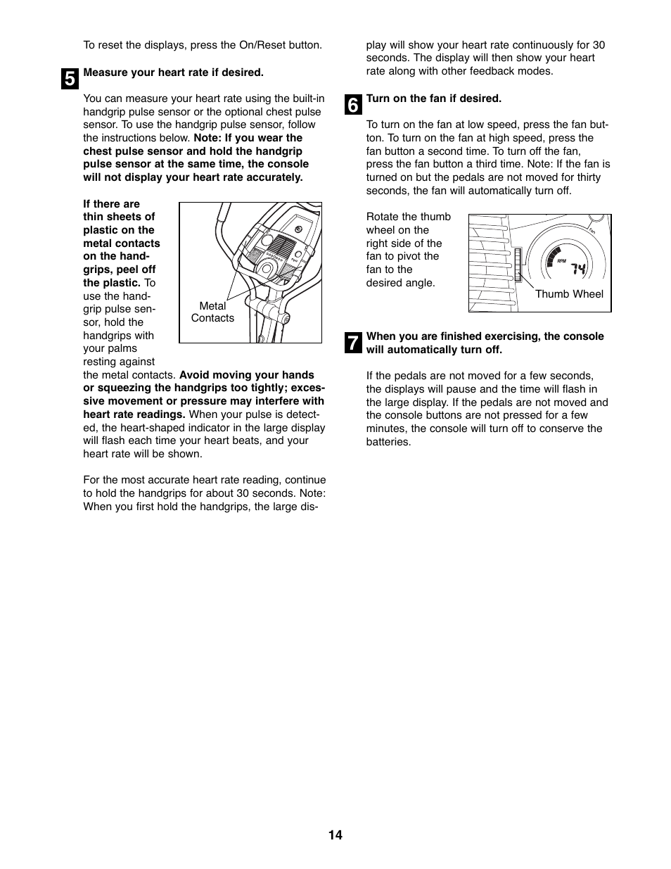 ProForm Interactive Ergometer PFEVEX62832 User Manual | Page 14 / 32