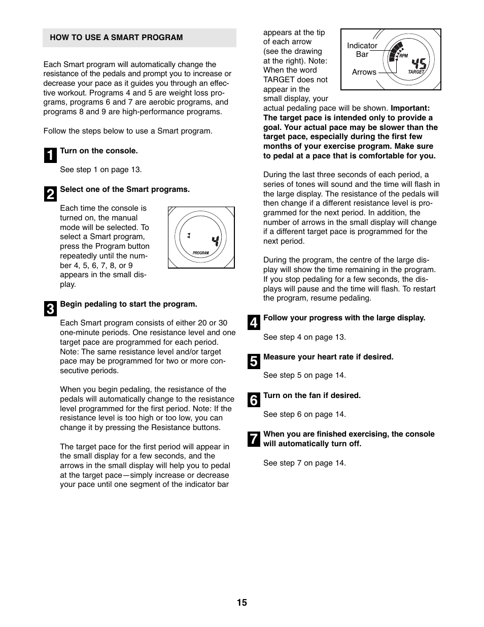 ProForm Interactive Ergometer PFEVEX62832 User Manual | Page 15 / 32