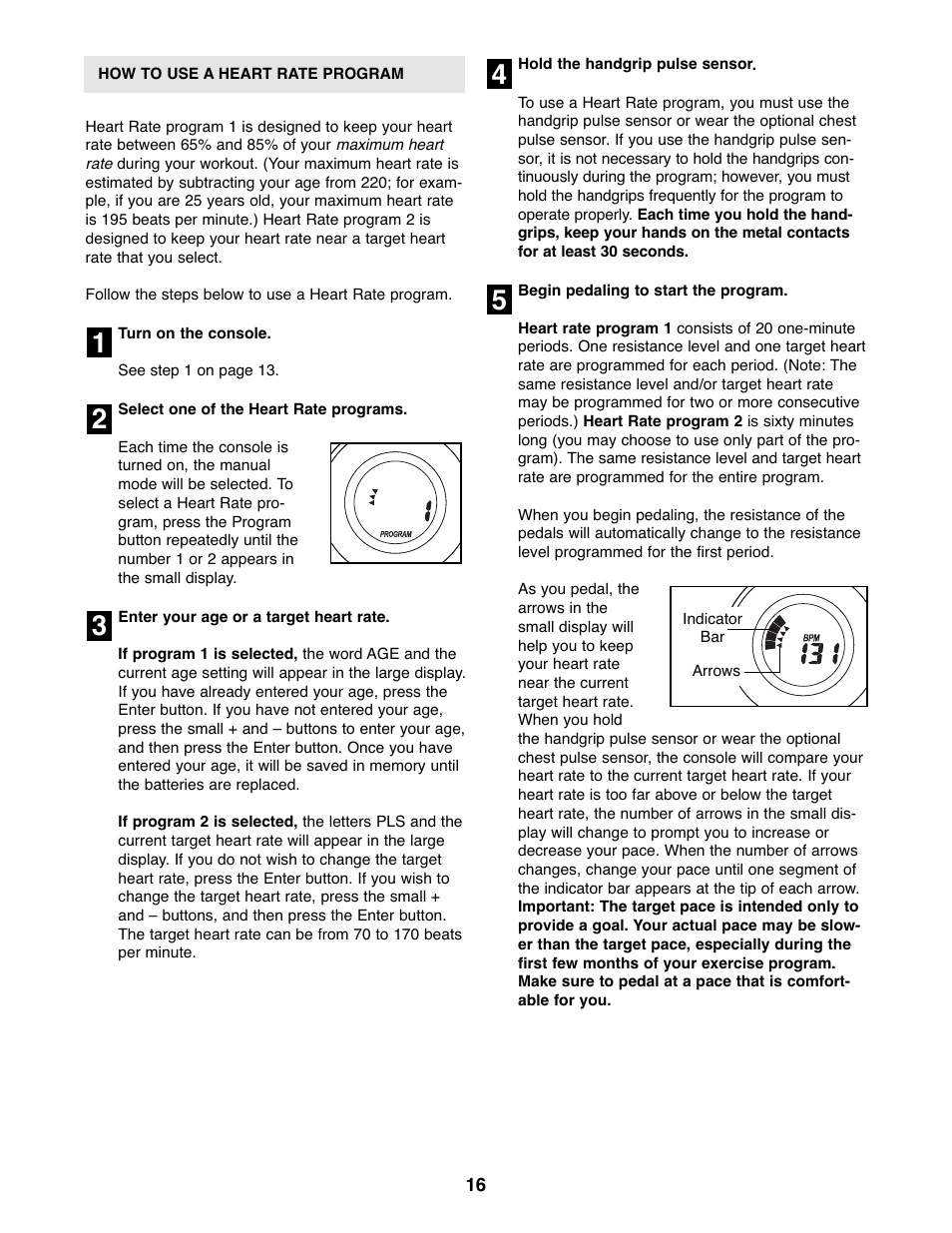 ProForm Interactive Ergometer PFEVEX62832 User Manual | Page 16 / 32