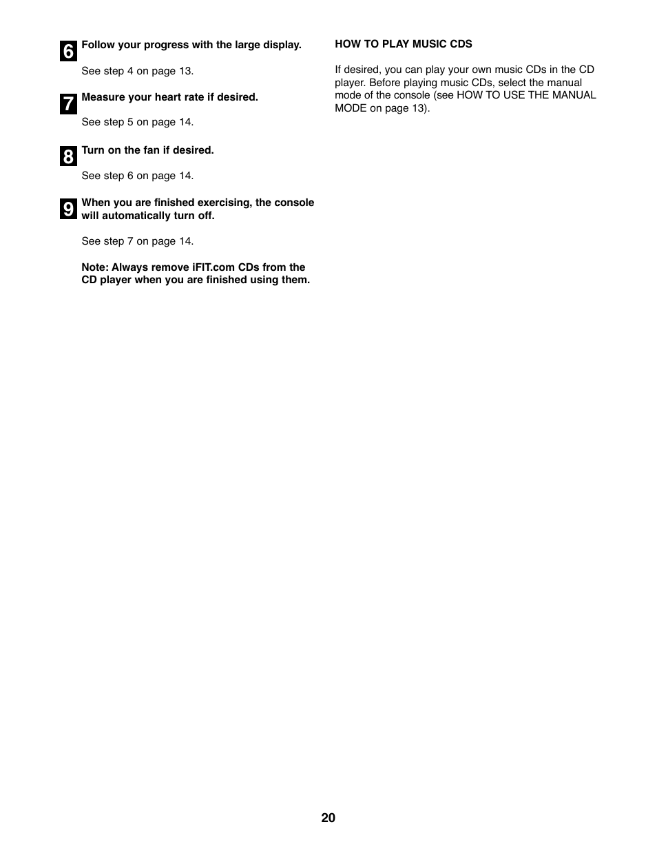 ProForm Interactive Ergometer PFEVEX62832 User Manual | Page 20 / 32