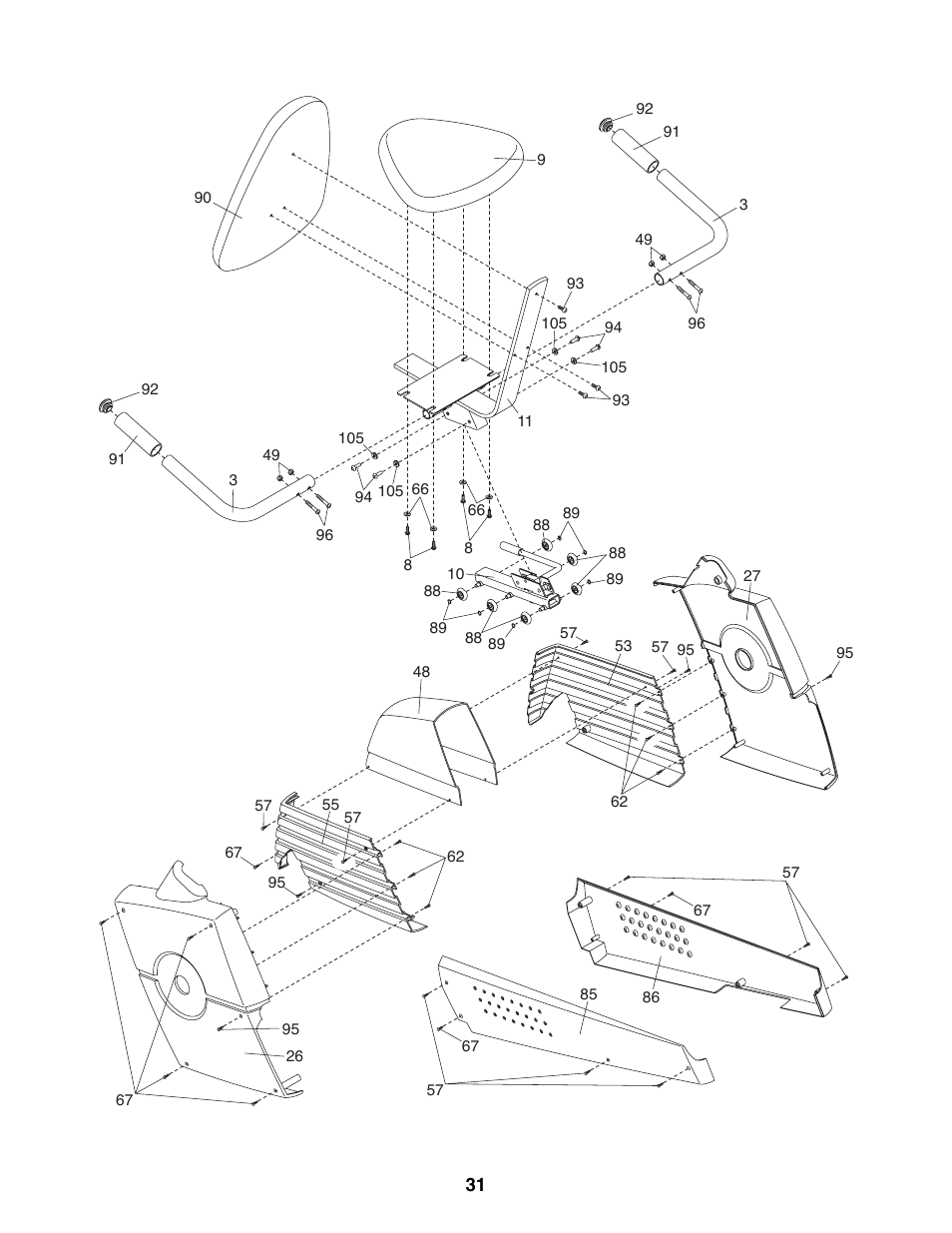 ProForm Interactive Ergometer PFEVEX62832 User Manual | Page 31 / 32