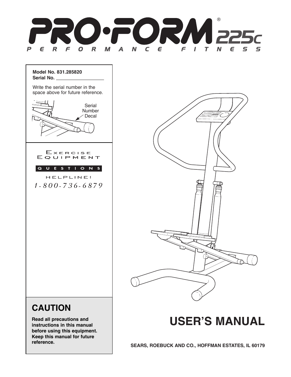 ProForm 831.285820 User Manual | 12 pages