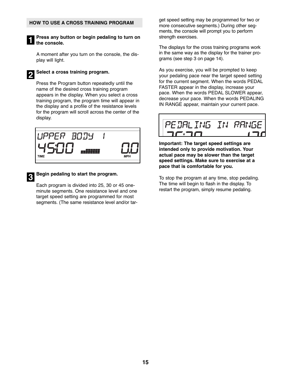 ProForm GT 95X PFEX3096.0 User Manual | Page 15 / 24