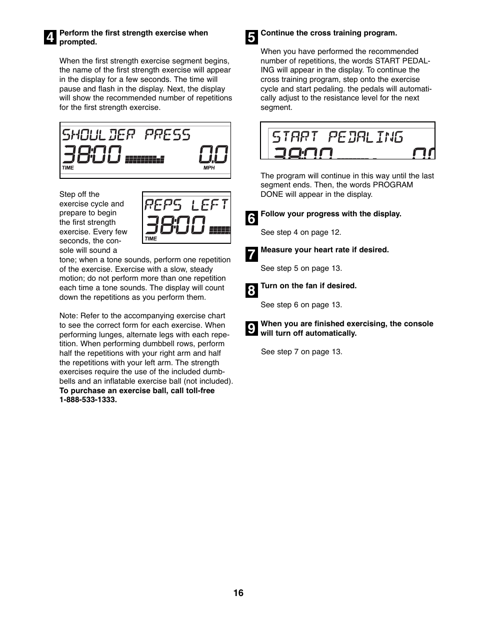 ProForm GT 95X PFEX3096.0 User Manual | Page 16 / 24