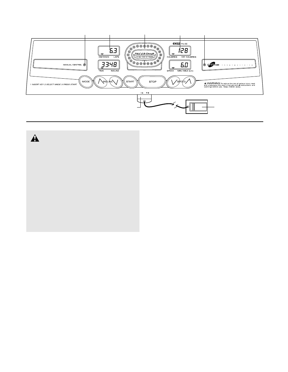 Caution | ProForm 630 DS User Manual | Page 8 / 22