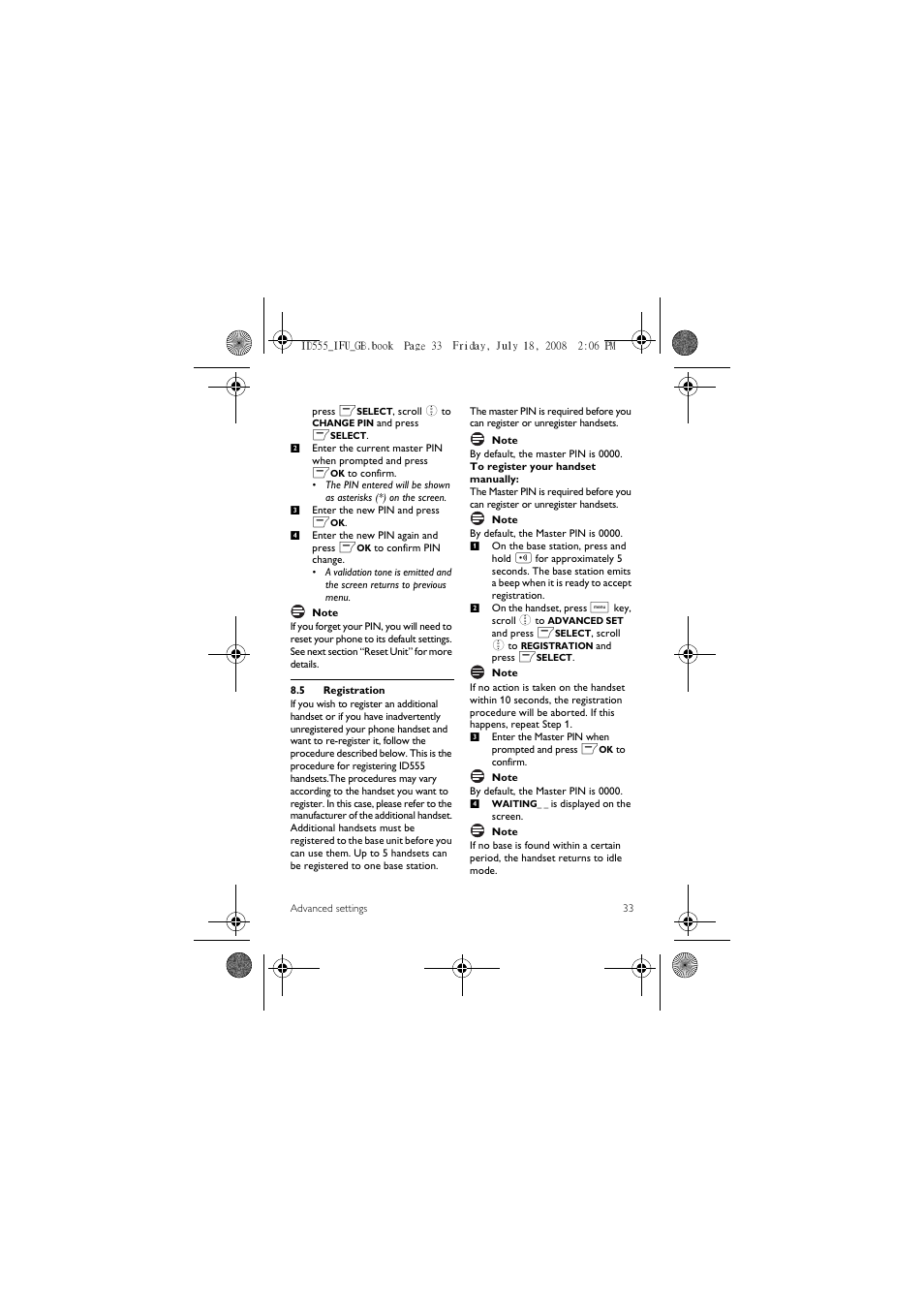 5 registration | ProForm ID555 User Manual | Page 35 / 56