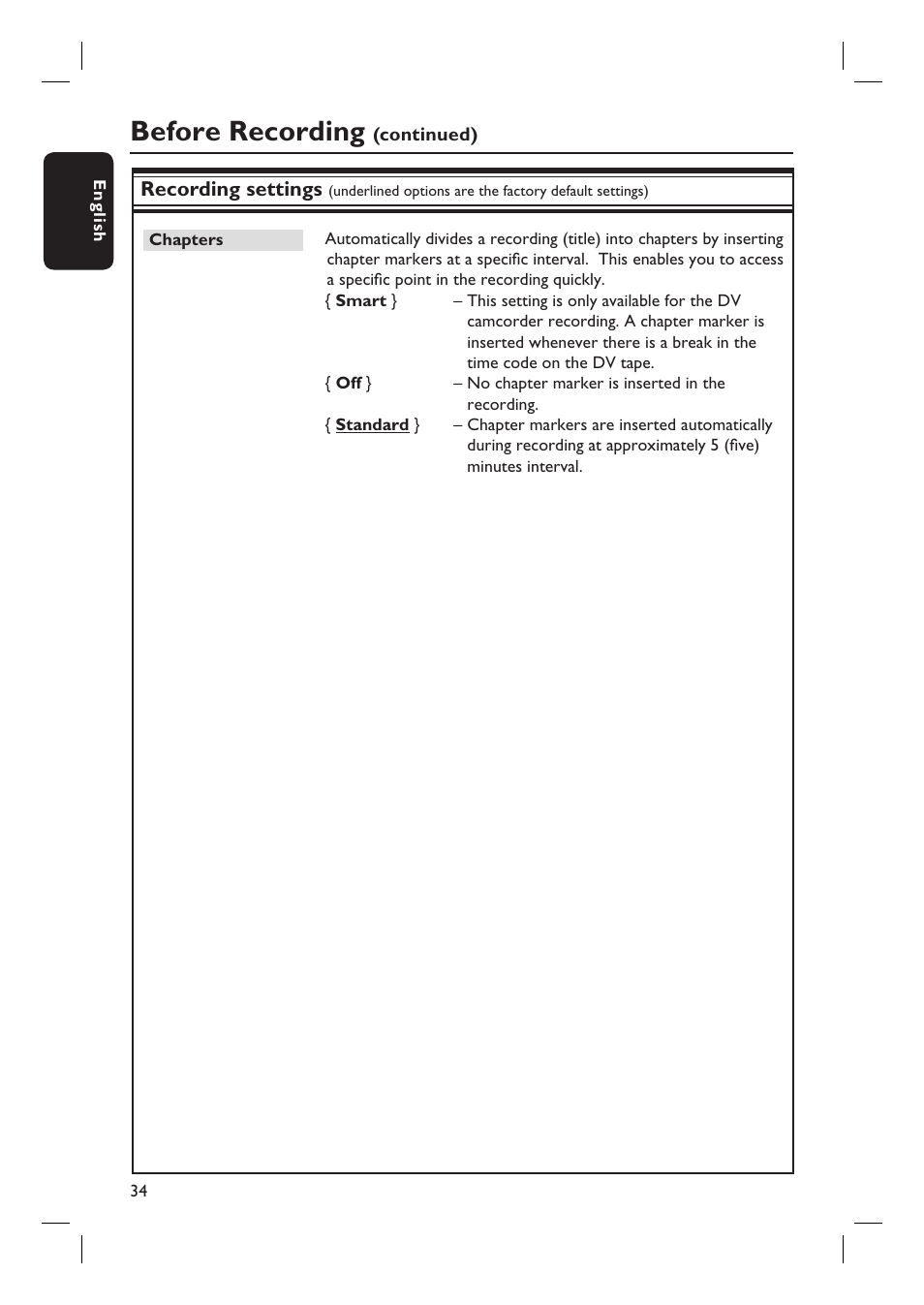 Before recording | ProForm DVDR3570H User Manual | Page 34 / 104