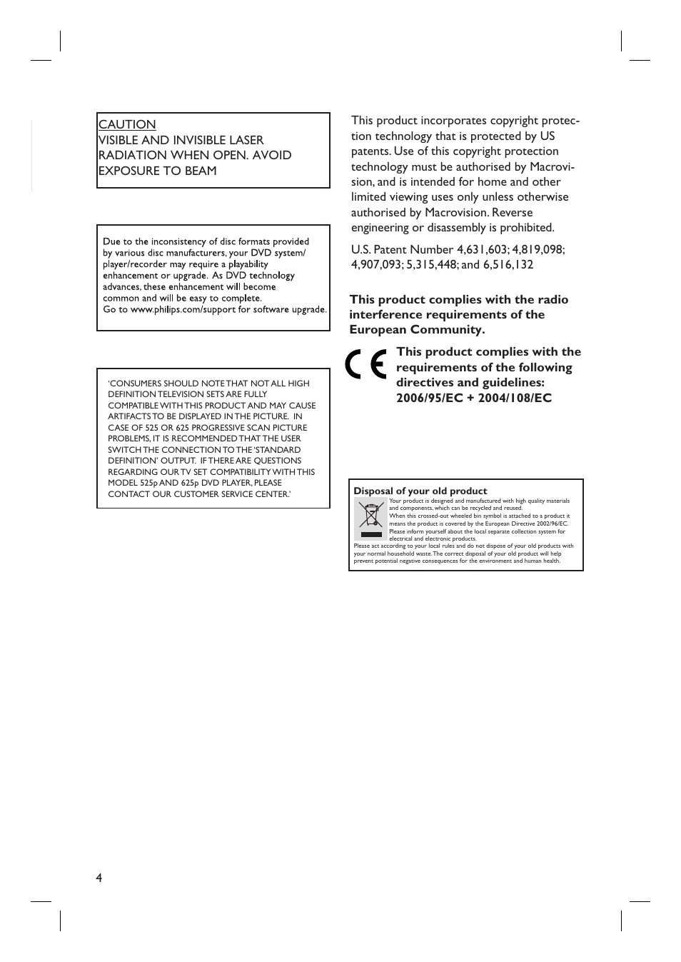 ProForm DVDR3570H User Manual | Page 4 / 104