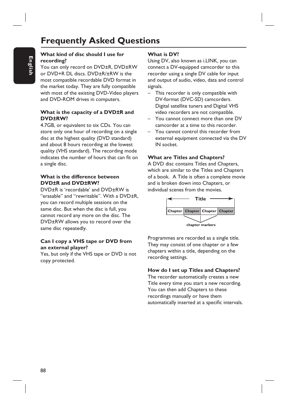 Frequently asked questions | ProForm DVDR3570H User Manual | Page 88 / 104