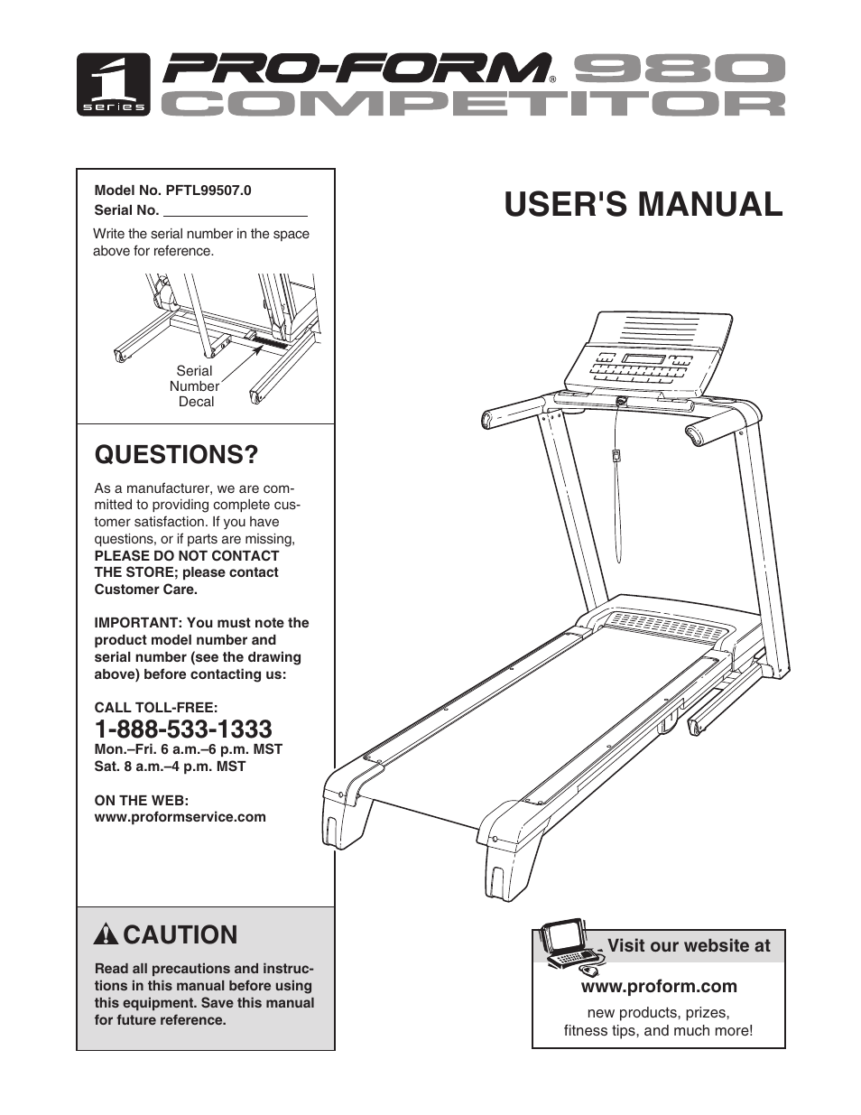 ProForm PFTL99507.0 User Manual | 32 pages