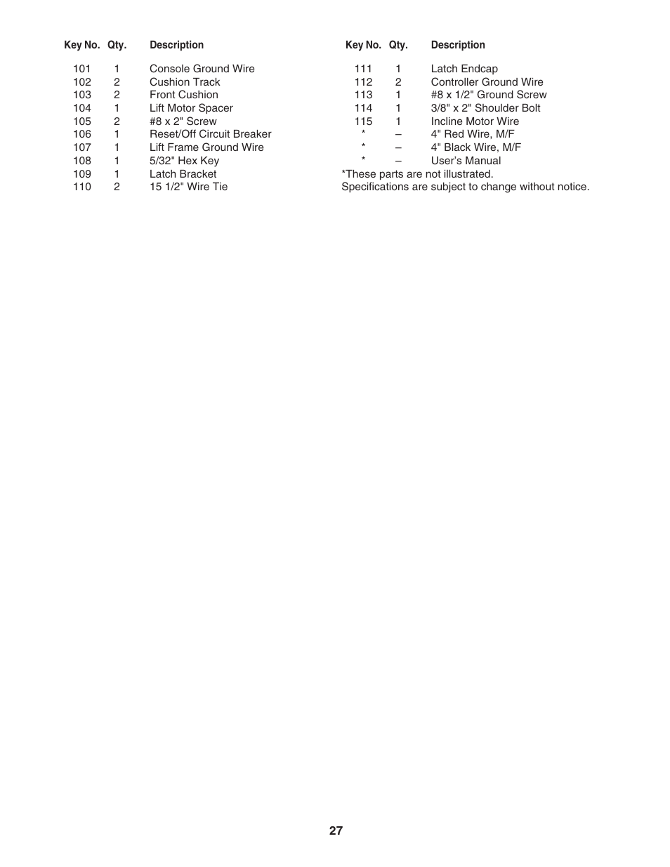 ProForm PFTL99507.0 User Manual | Page 27 / 32