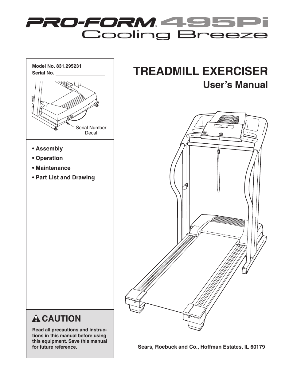 ProForm 831.295231 User Manual | 22 pages