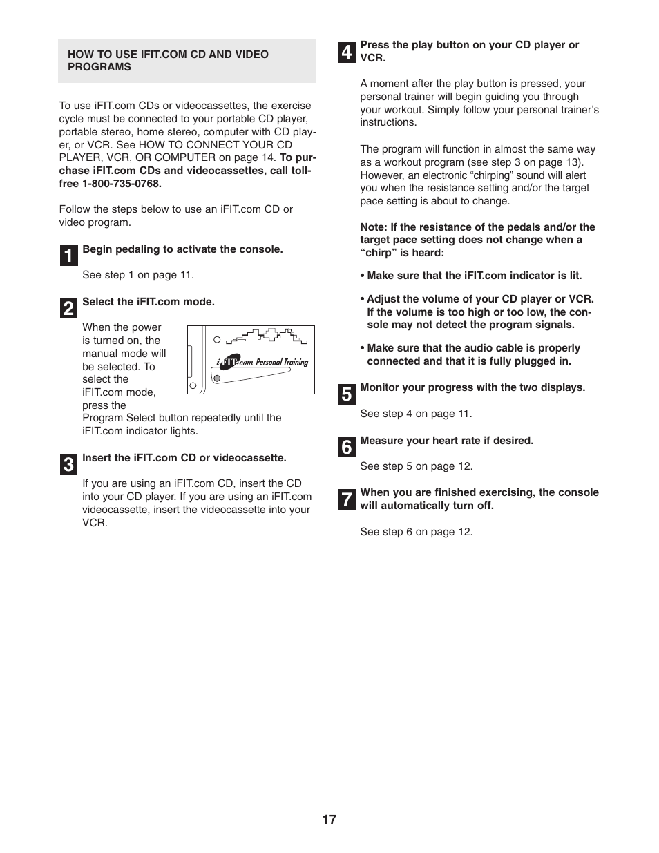 ProForm C55 PFEX35430 User Manual | Page 17 / 24