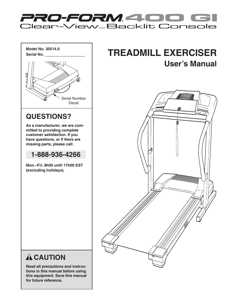 ProForm 30514.0 User Manual | 31 pages