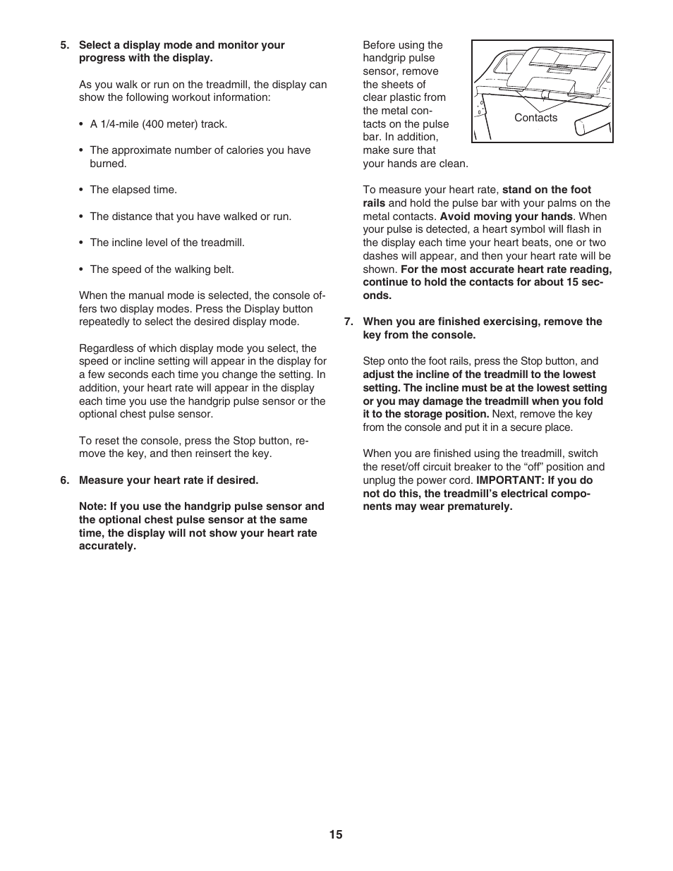 ProForm 620 User Manual | Page 15 / 32