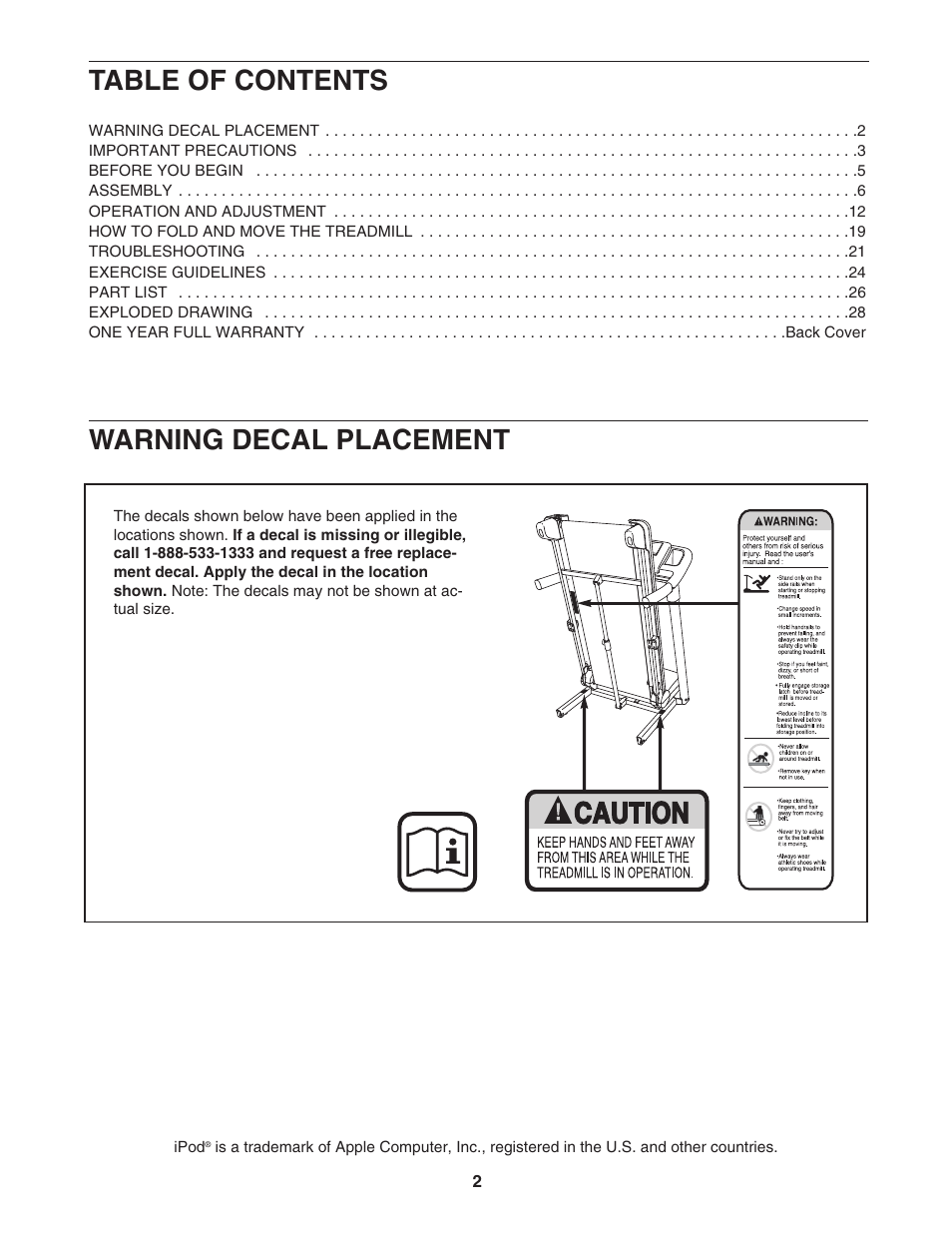 ProForm 620 User Manual | Page 2 / 32