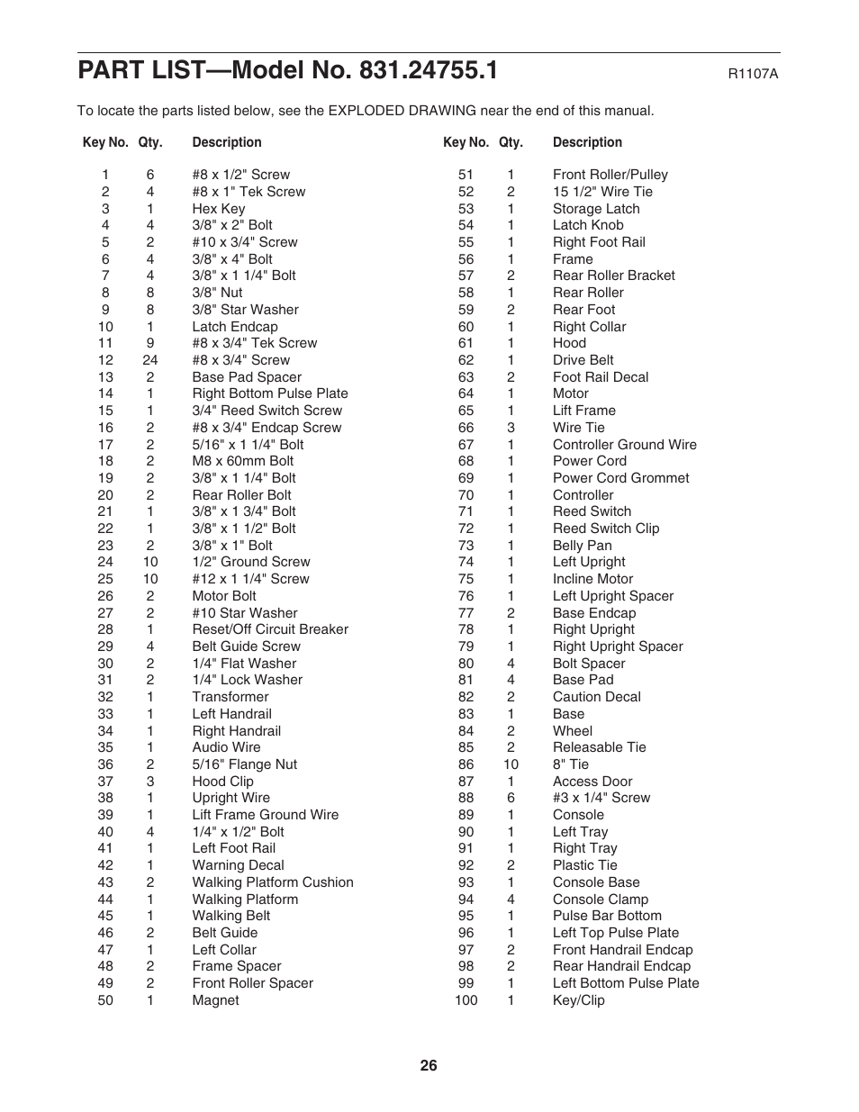 ProForm 620 User Manual | Page 26 / 32