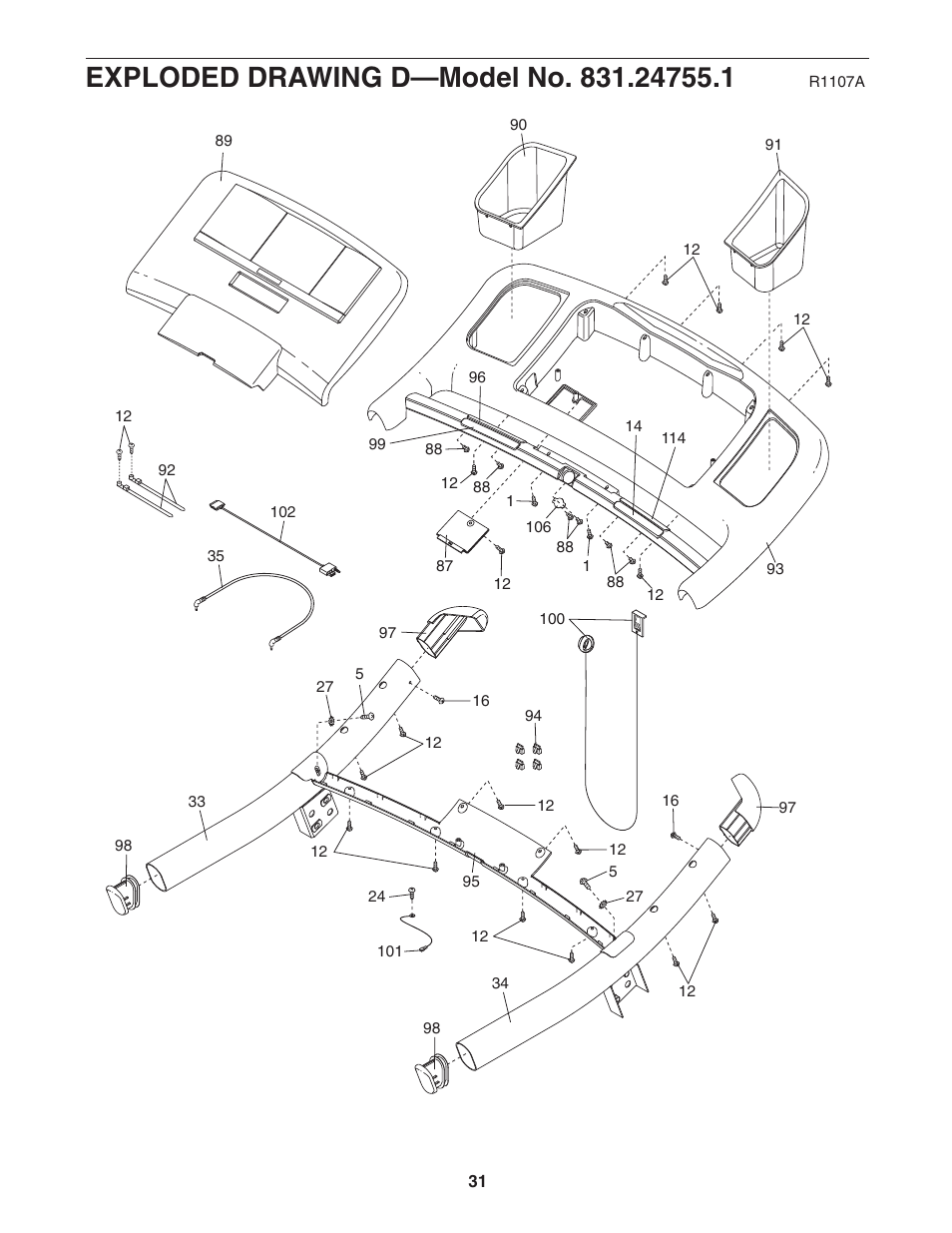 ProForm 620 User Manual | Page 31 / 32