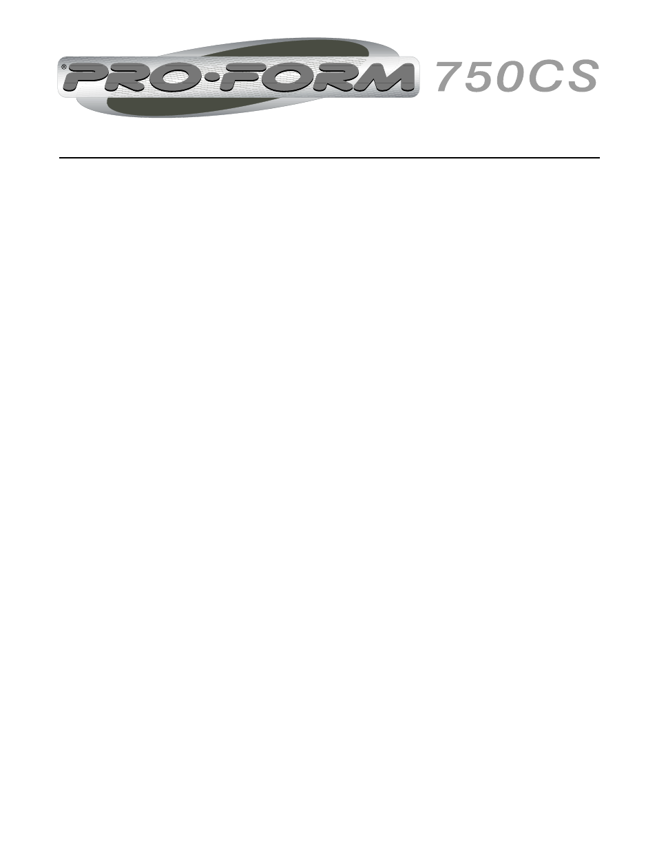 ProForm 750CS User Manual | Page 2 / 26